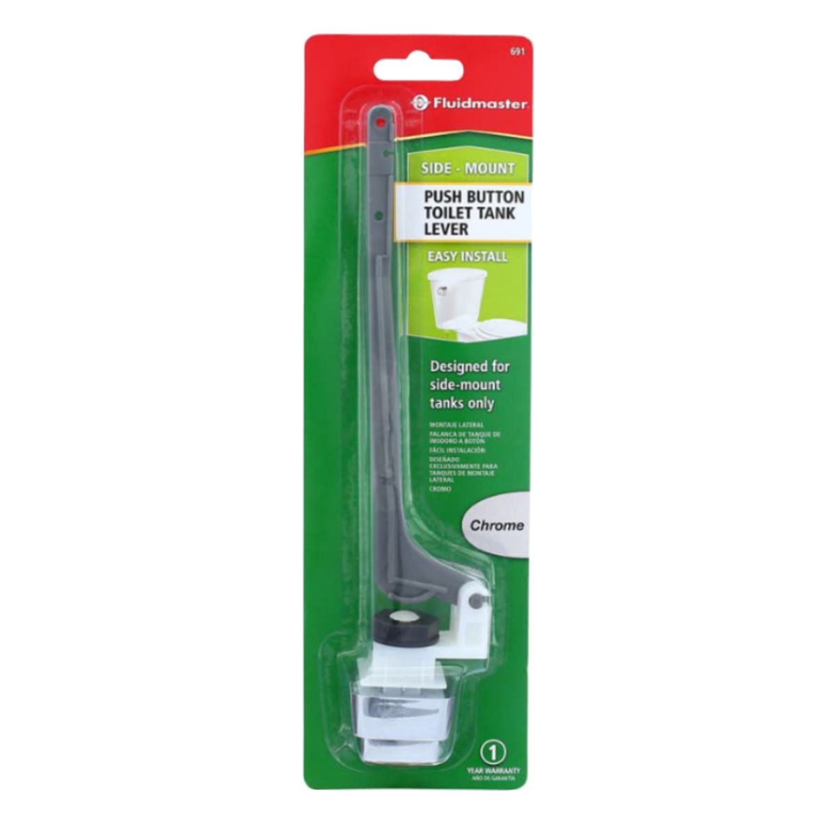 GENERICO - BOTÓN LATERAL CROMADO PSILENCIOSO FLUIDMASTER