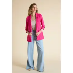 IO - Blazer Liso fucsia