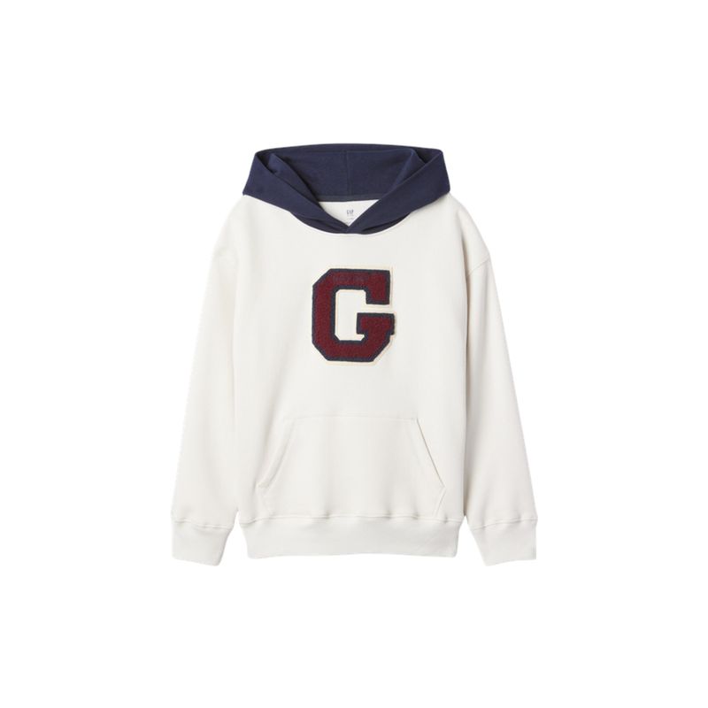 GAP - Polerón Varsity Sin Cierre Blanco