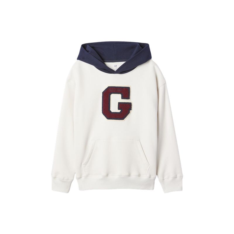 GAP - Polerón Varsity Sin Cierre Blanco
