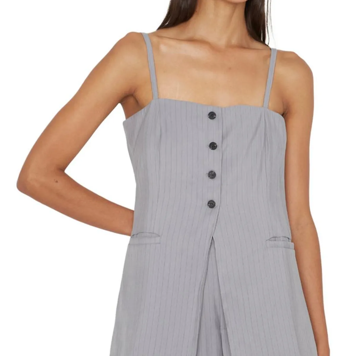 JACINTA TIENDA - Polera Oxford gris Jacinta Tienda