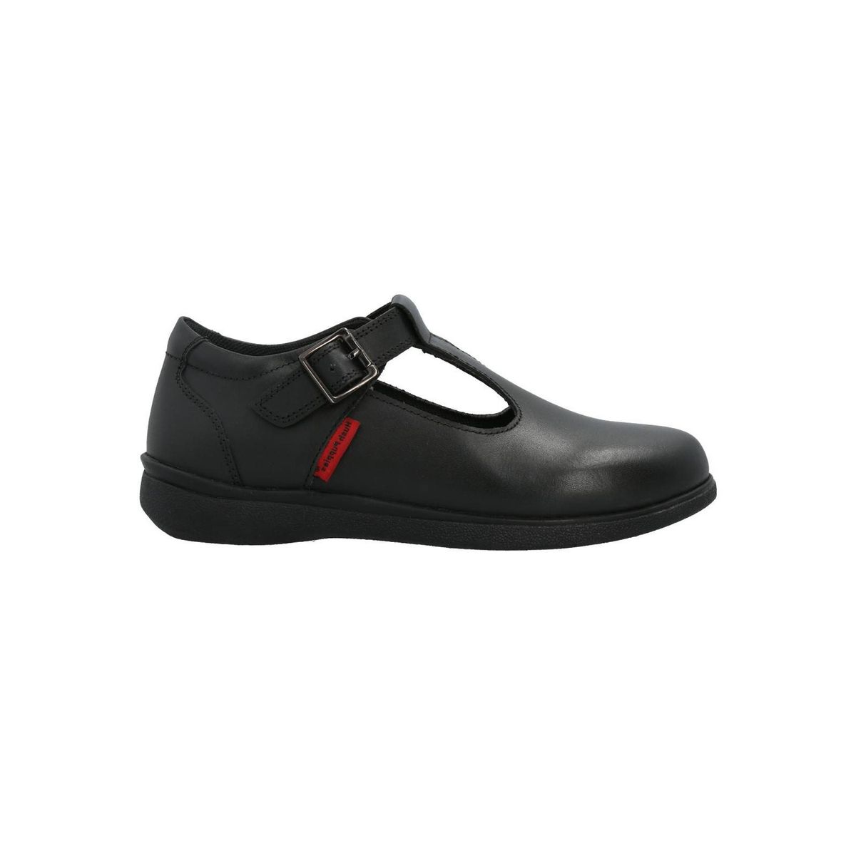 HUSH PUPPIES - Guillermina Escolar Cuero Negra Niña Gigi HUSH PUPPIES