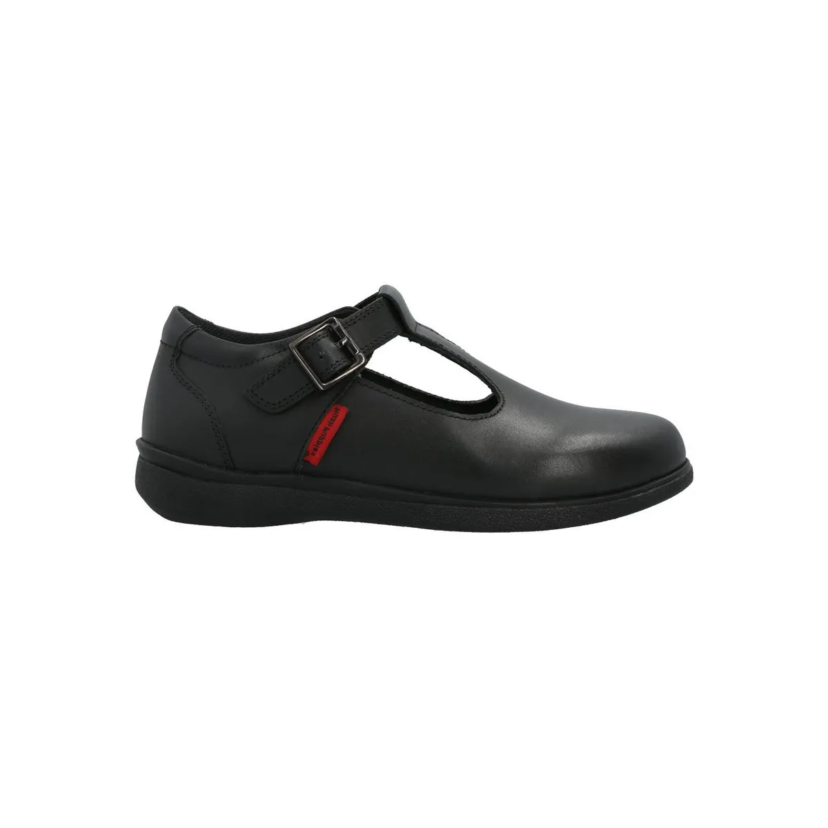 HUSH PUPPIES - Guillermina Escolar Cuero Negra Niña Gigi HUSH PUPPIES