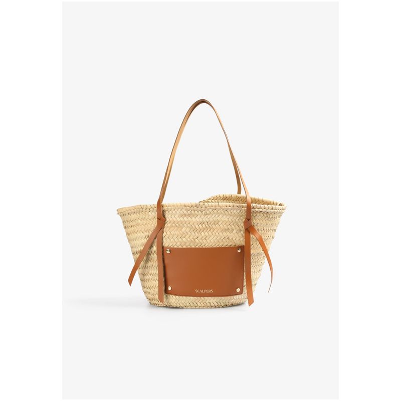 SCALPERS - Bolso Capazo Rafia Natural