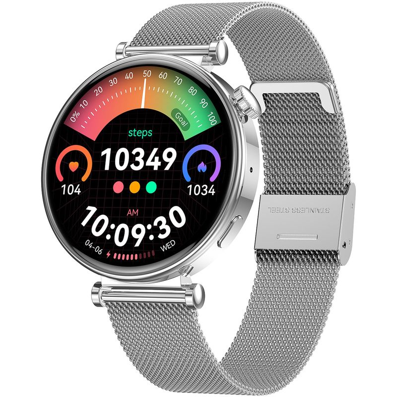 GENERICO - SmartWatch VL41 Pro Plateado Mujer IP68 Amoled