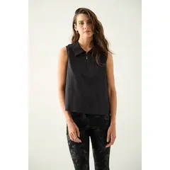 ASH - Blusa Sin Mangas Negro Mujer