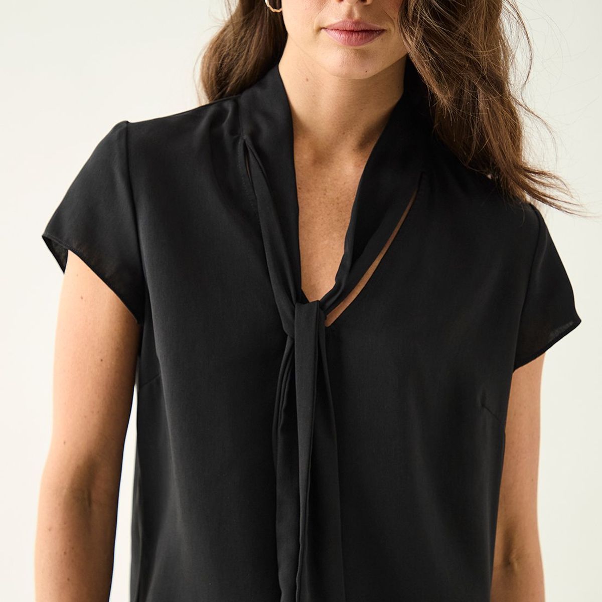 ASH - Blusa Manga Corta Negro Mujer Ash