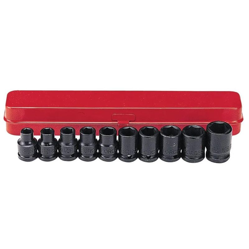 FORCE - Juego dados de impacto 1/2" de 11 a 24 mm 10 piezas FORCE