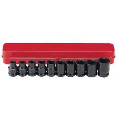 FORCE - Juego dados de impacto 1/2" de 11 a 24 mm 10 piezas