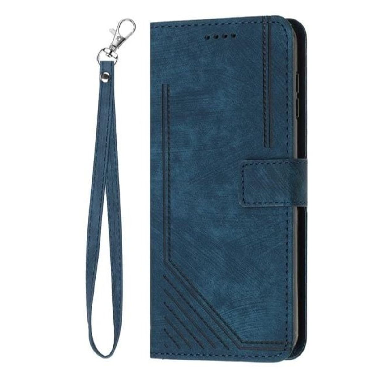 GENERICO - Carcasa Flip Cover compatible con Samsung Galaxy A05 Azul Marino