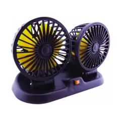 GENERICO - Ventilador Doble Para Auto Modelo T-105 A 12volt C Base