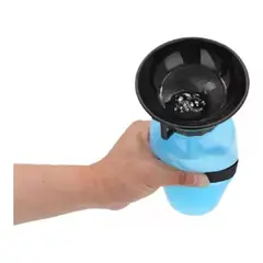 GENERICO - Dispensador Agua 500ml Portátil Mascota Perro-Gato Azul