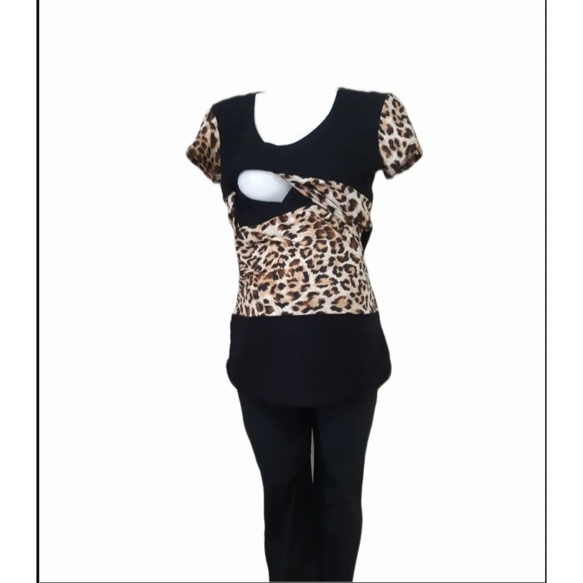 DMOM - Polera Maternal y para Lactancia DMOM corte horizontal Tamara