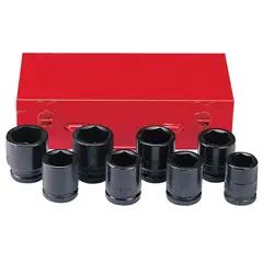 FORCE - Juego dados de impacto T3/4" de 1" a 1.1/2" Hexagonal 8 piezas
