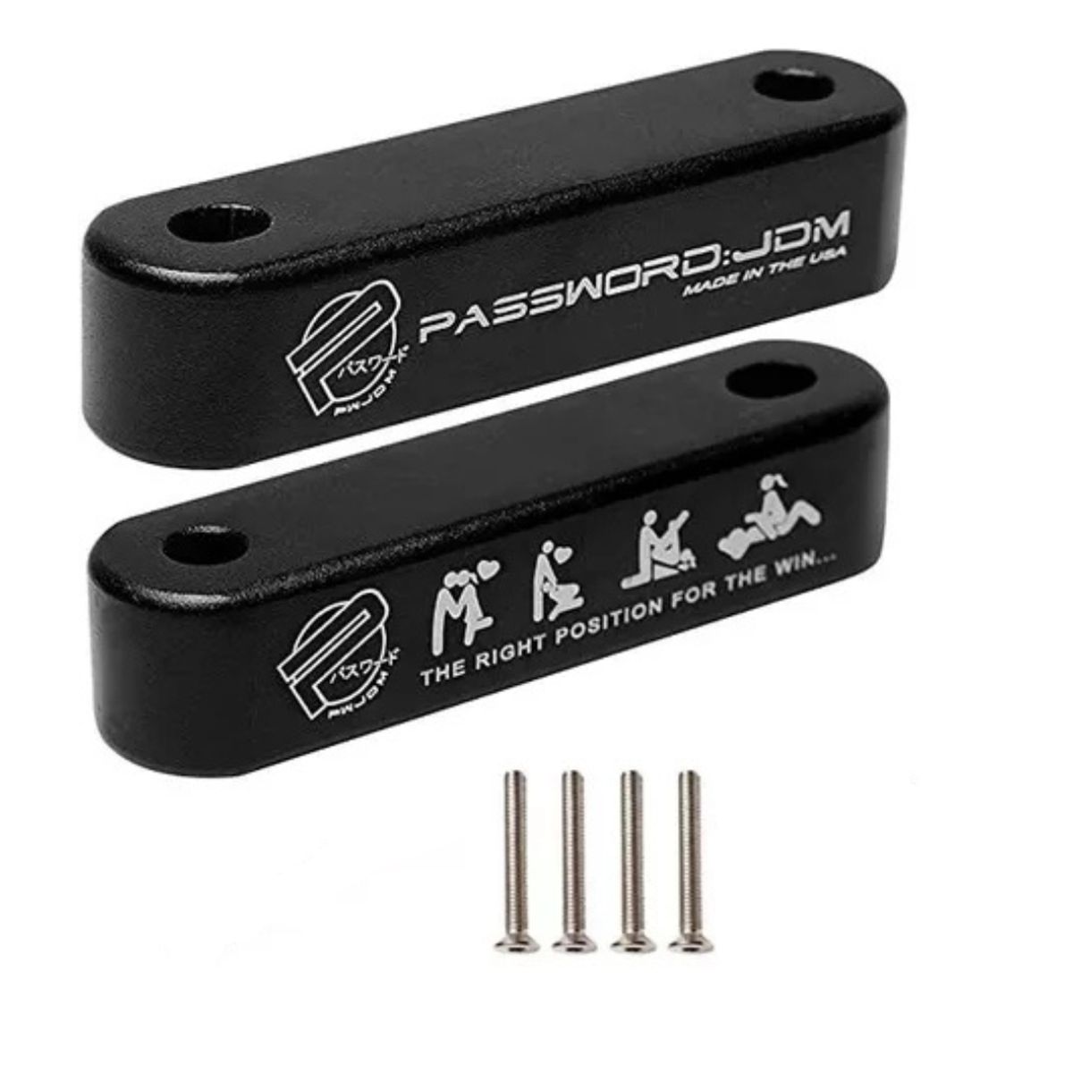 GENERICO - X2 Levanta Elevadores Espaciadores De Capot Jdm Autos Negro