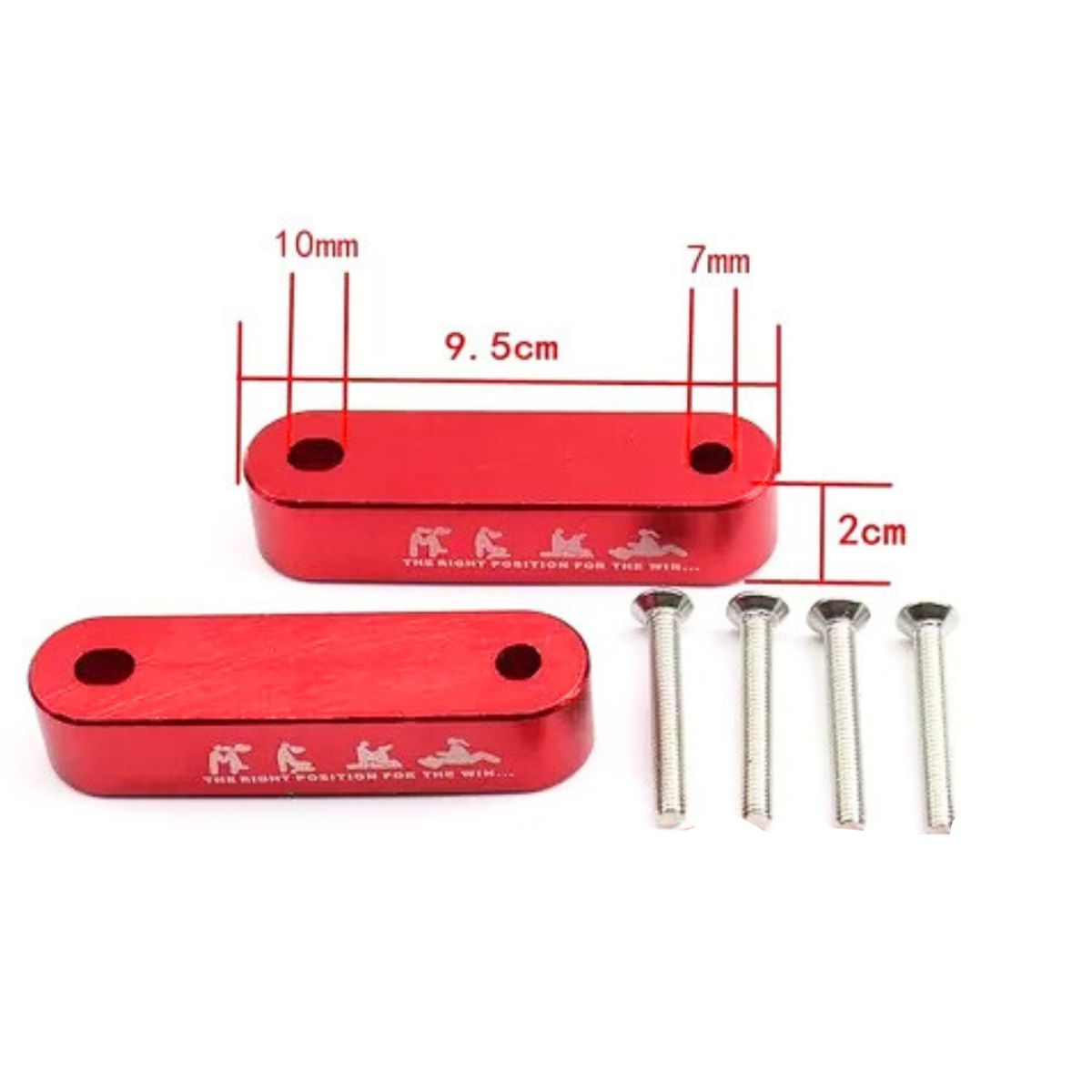 GENERICO - X2 Levanta Elevadores Espaciadores De Capot Jdm Autos Negro