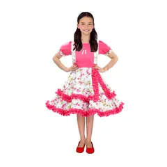 GENERICO - VESTIDO HUASA CHINITA FLOREADO FUCISA/BLANCO 10-12