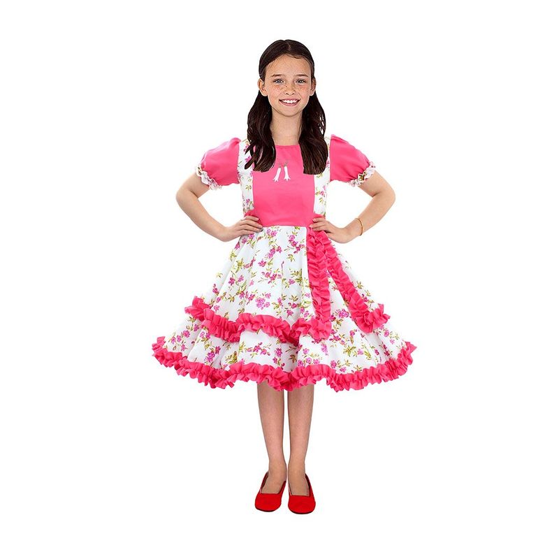 GENERICO - VESTIDO HUASA CHINITA FLOREADO FUCISABLANCO 5-6