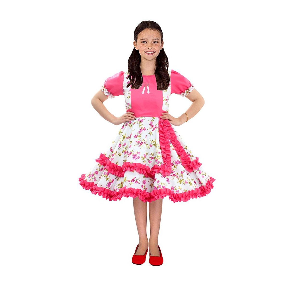 GENERICO - VESTIDO HUASA CHINITA FLOREADO FUCISABLANCO 7-9