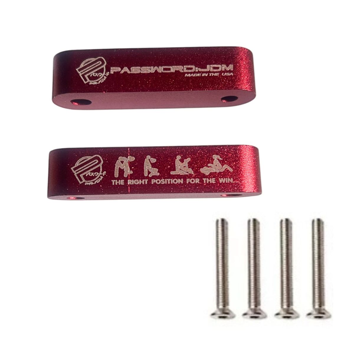 GENERICO - X2 Levanta Elevadores Espaciadores De Capot Jdm Autos ROJO