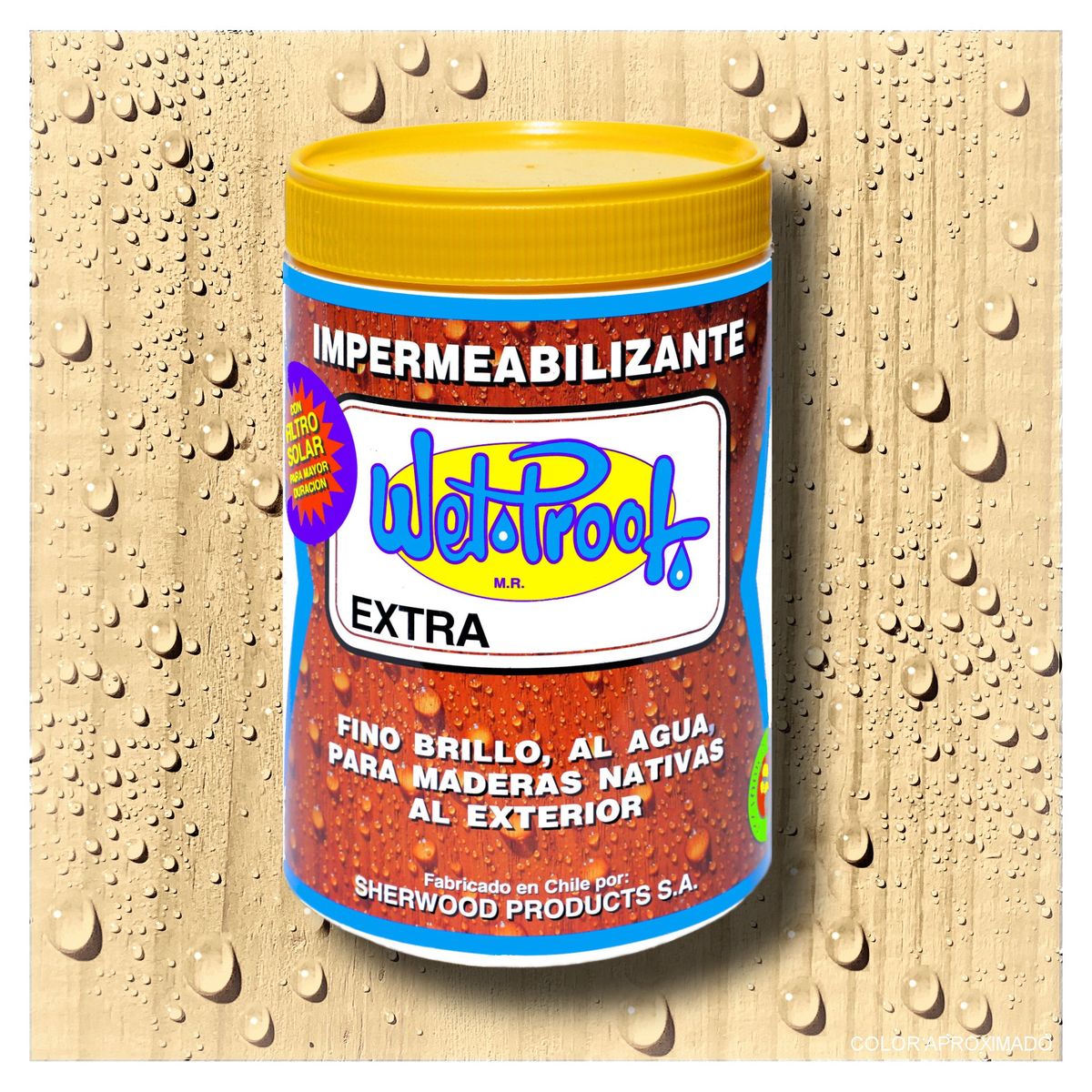WETPROOF - BARNIZ MADERAS EXTERIOR IMPERMEABILIZANTE PROTECTOR SEMI BRILLO AL AGUA WET PROOF® EXTRA PINO INSIGNE 1-4 G
