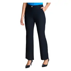 LORENZO DI PONTTI - Pantalón Formal De Lino Recto Azul