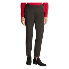 CURVI - Pantalón Slim Print Negro
