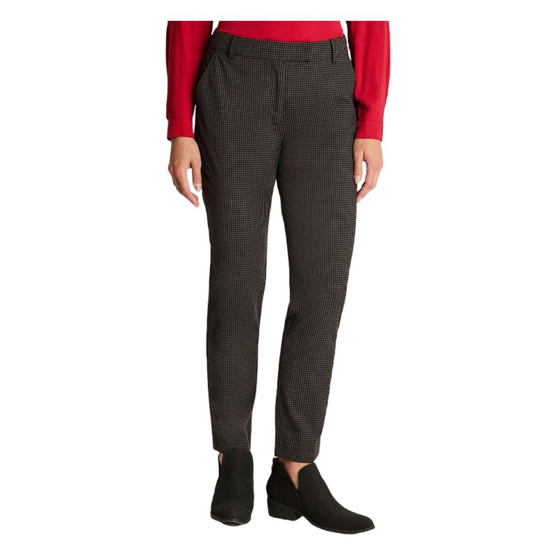 CURVI - Pantalón Slim Print Negro