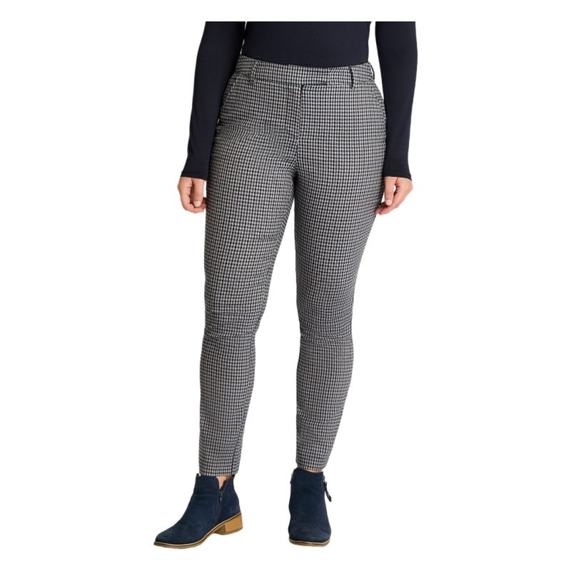 CURVI - Pantalón Slim Print Azul