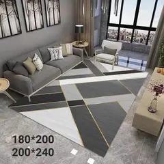 ANGELES DEL HOGAR - Alfombra Decorativa 3D Antideslizante 200 cm x 240 cm