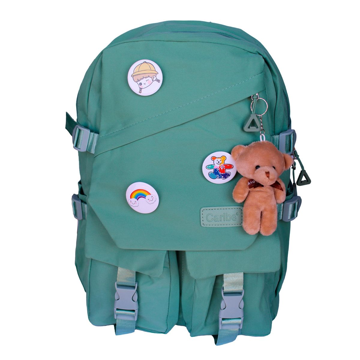 GENERICO - Mochila Bolso Escolar Juvenil Para Niñas Verde