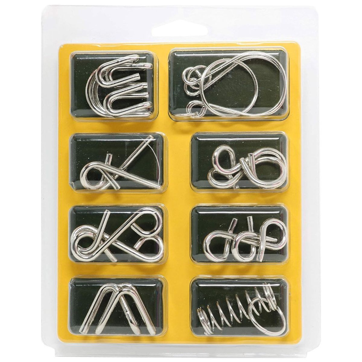 GENERICO - Set 24 Puzzles Metálicos Juegos de Ingenio