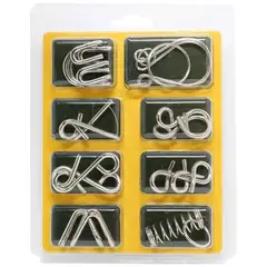 GENERICO - Set 24 Puzzles Metálicos Juegos de Ingenio