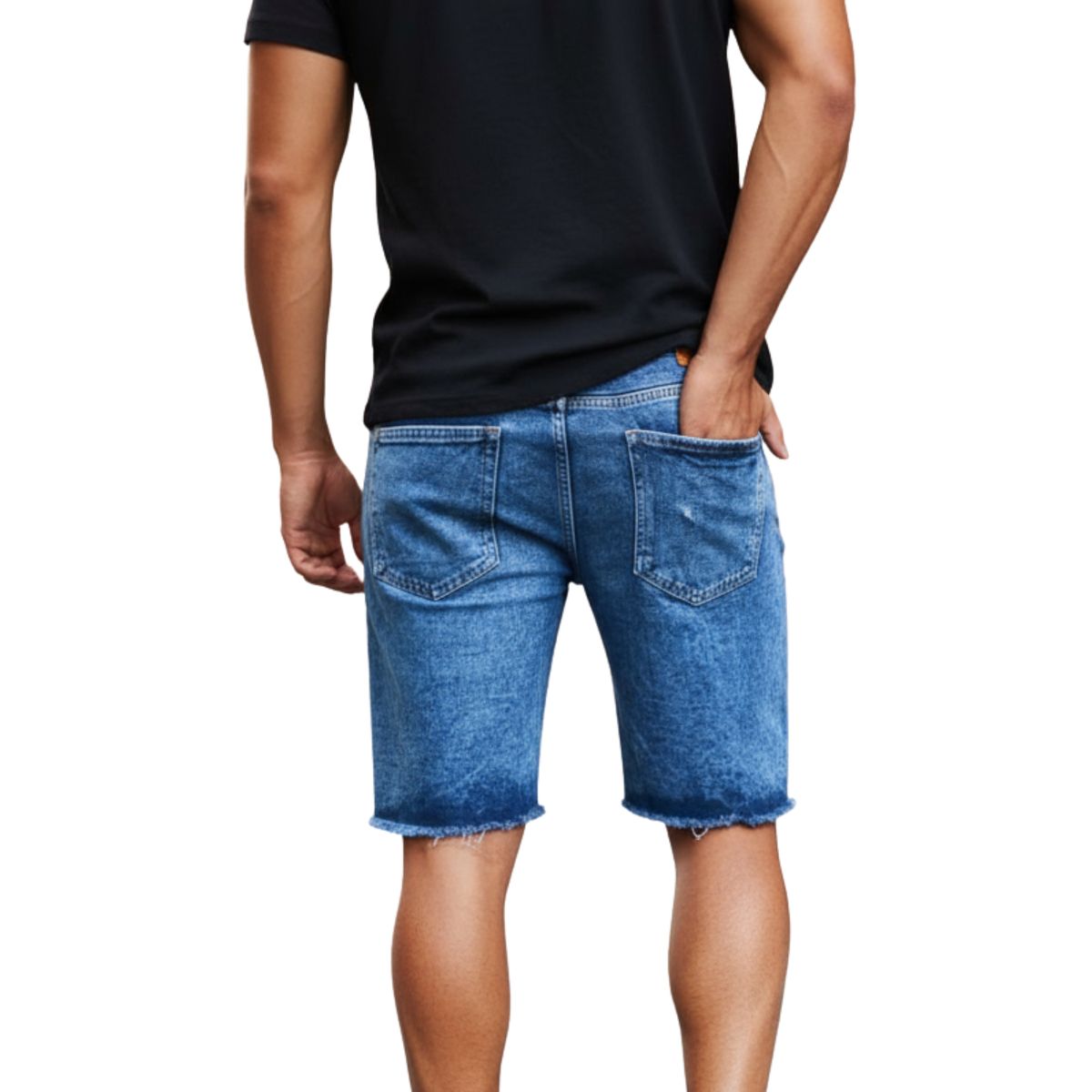 D'JOE - Short Jeans Hombre Super Destroyed