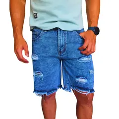 D'JOE - Short Jeans Hombre Super Destroyed