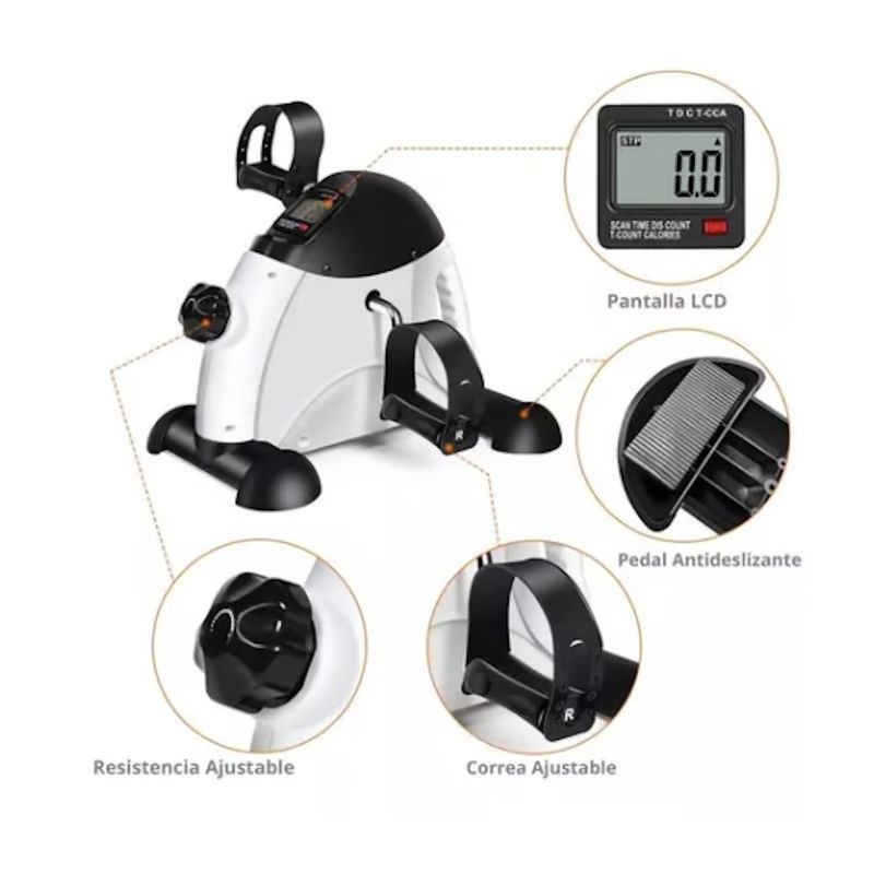 GENERICO - Mini Bicicleta Estática Pedalera Con Pantalla Lcd Spinning