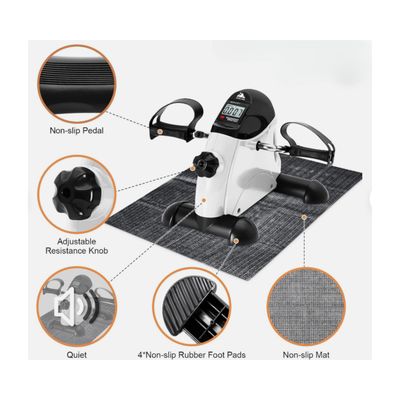 Imagen 2 del producto Mini Bicicleta Estática Pedalera Con Pantalla Lcd Spinning Blanco