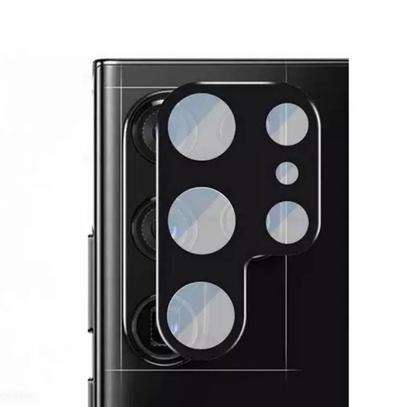 GENERICO - Lámina De Vidrio Para Camara Samsung S22 Ultra - Negro