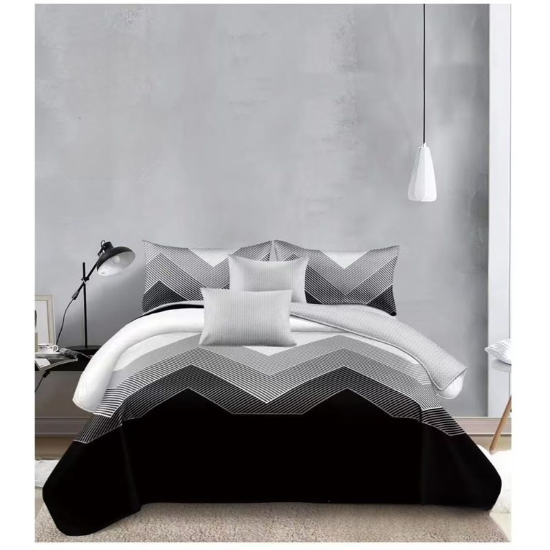 GENERICO - Quilt de Verano 2 plazas Color Gris con Diseño TFCC603