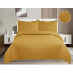 GENERICO - Quilt de Verano 2 plazas Color Mostaza TF