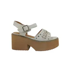 PAND G - Sandalia Blanca Plataforma