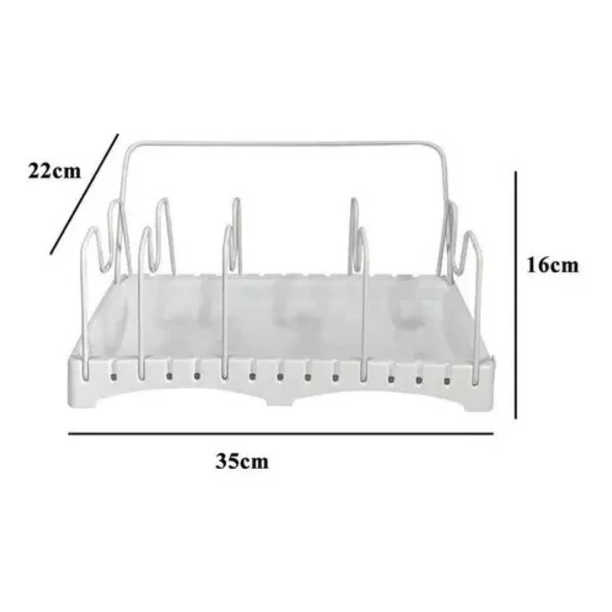 GENERICO - Organizador Sartén Y Tapas Estante Cocina Extensible Multiuso