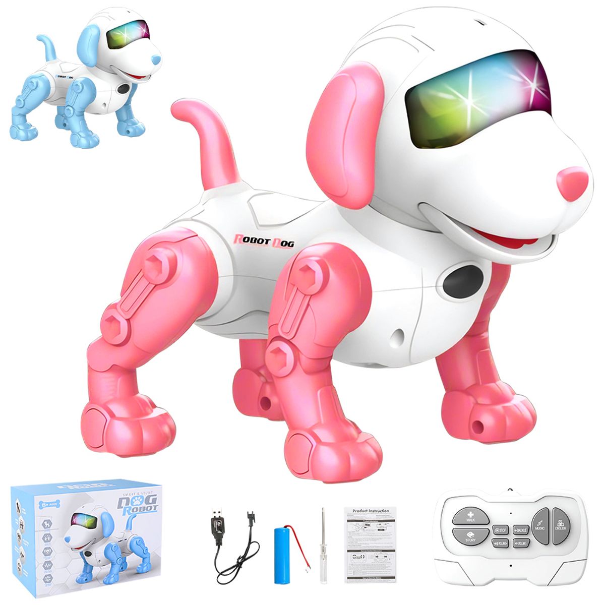 LUKOVEE - Perro Robot Control Remoto Juguete Interactivo Baila