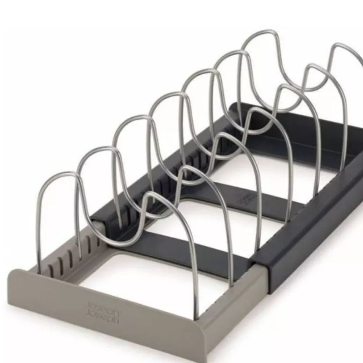 GENERICO - Organizador Tapas Ollas Expansible Estante Cocina Sartén Black