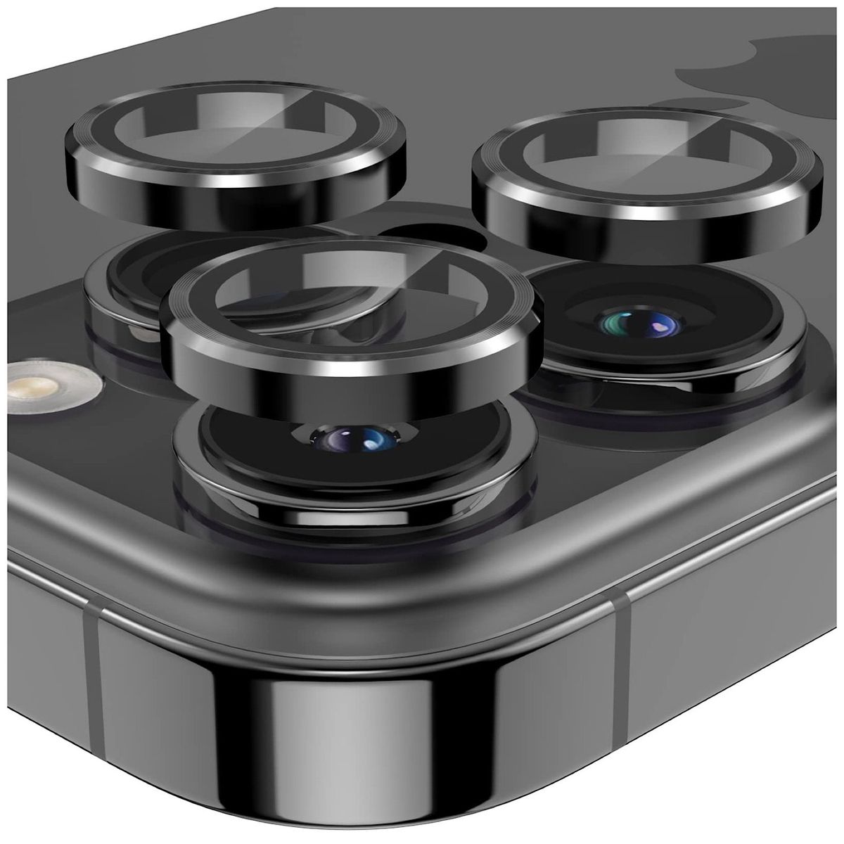 GENERICO - Protector De Lentes Para iPhone 14 Pro-14 Pro Max - Negro