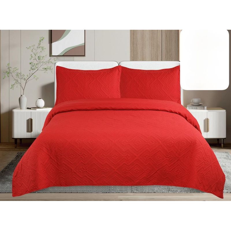 GENERICO - Quilt de Verano King Color Rojo TF
