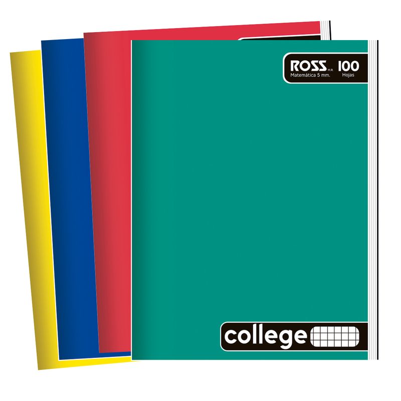 GENERICO - Pack 10 Cuadernos College Ross 5mm 100hjs
