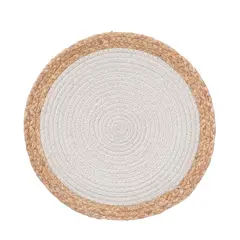 OEM - Individual Mantel De Mesa Individual Mimbre Blanco