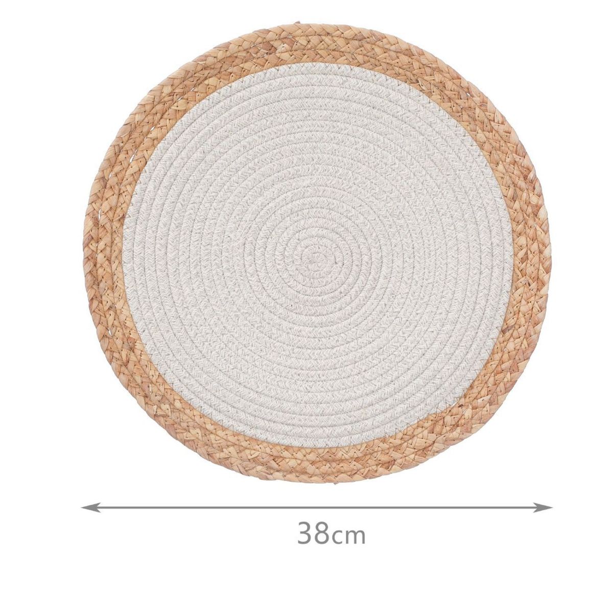 OEM - Individual Mantel De Mesa Individual Mimbre Blanco