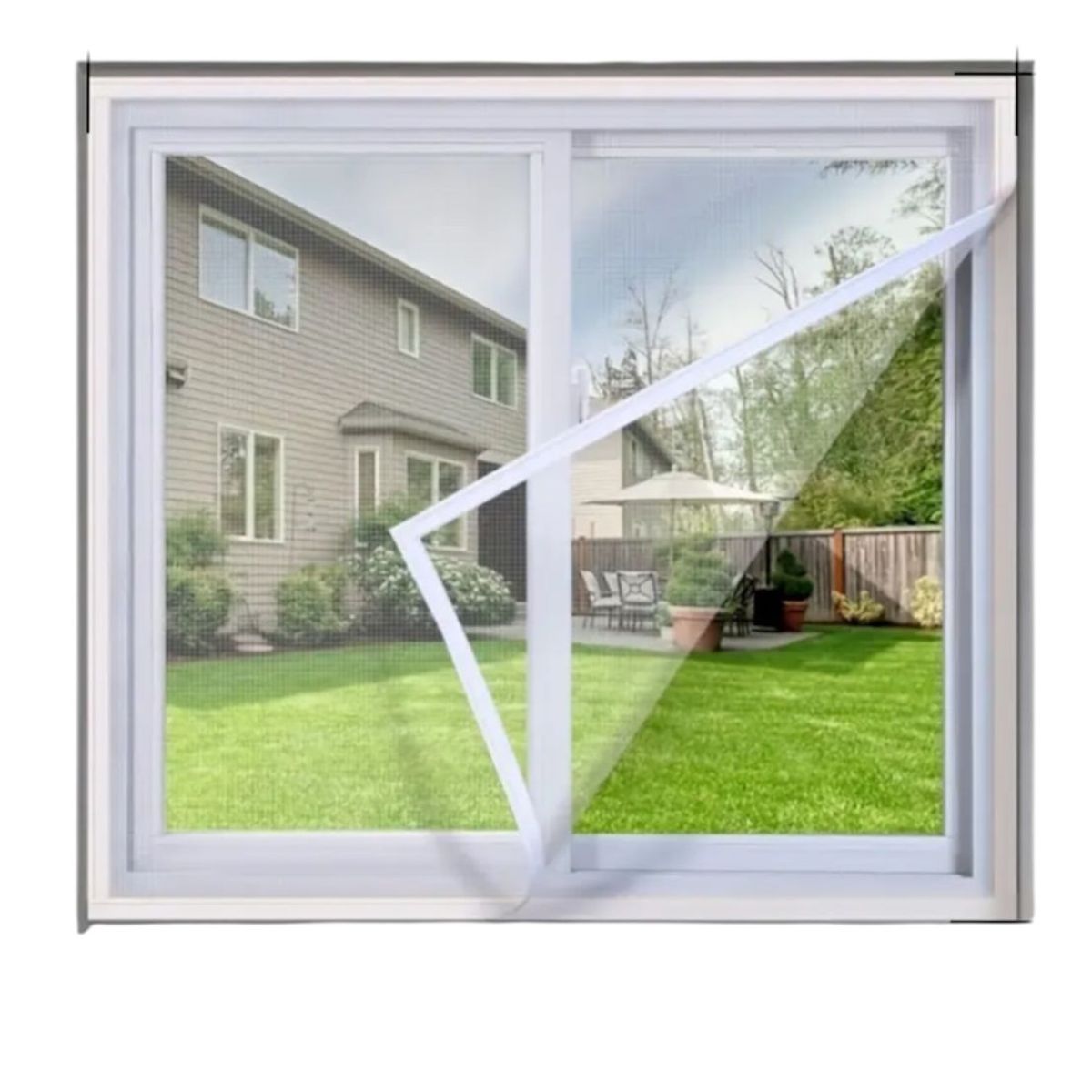 OEM - Malla Mosquitera Cortina Con Cierre Iman 150x200cm